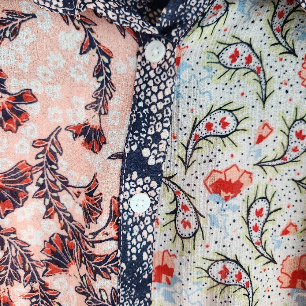 Free People Floral Snake Print Blouse - Picture 5 of 7
